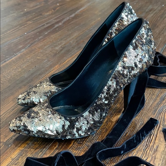 NWOT Alberta Ferretti Limited Edition Sequin Pumps - Picture 13 of 14